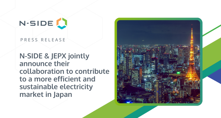 N-SIDE & JEPX jointly announce their collaboration to contribute to a more efficient and sustainable electricity market in Japan