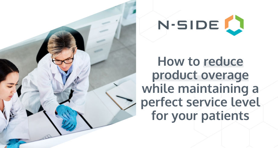 Graphic illustrating clinical trial supply chain optimization, focusing on reducing product wastage while ensuring high patient service levels